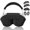 5 in 1 Compatible with Airpods Max 2/1 Smart Case Cover, Sleep Mode Compatible, for Apple AirPod Max Headphones Case Soft Leather & Silicone Four-Piece Set Protective Accessories Portable, Black view 1
