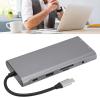 11 in 1 Type C Hub 4K HD Docking Station, 5Gbps Data Transfer, 100W PD Charging, Aluminum Alloy Multi Function Adapter with, VGA, Ethernet for MacBook, XPS, view 3