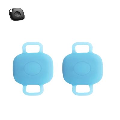 2 Pack for Tile by Life360 Mate (2024) Bluetooth Tracker Case,Shockproof, BOVUGAC Collar Model with 2 cm Cut-Out Silicone Case Cover for Tile Mate (2024) for Pets-Fluorescence Blue