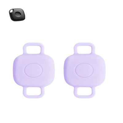 2 Pack for Tile by Life360 Mate (2024) Bluetooth Tracker Case,Shockproof, BOVUGAC Collar Model with 2 cm Cut-Out Silicone Case Cover for Tile Mate (2024) for Pets-Purple
