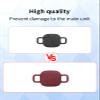 2 Pack for Tile by Life360 Mate (2024) Bluetooth Tracker Case,Shockproof, BOVUGAC Collar Model with 2 cm Cut-Out Silicone Case Cover for Tile Mate (2024) for Pets -Burgundy view 3