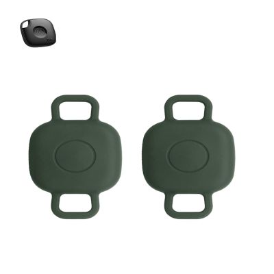2 Pack for Tile by Life360 Mate (2024) Bluetooth Tracker Case,Shockproof, BOVUGAC Collar Model with 2 cm Cut-Out Silicone Case Cover for Tile Mate (2024) for Pets-Green