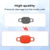 2 Pack for Tile by Life360 Mate (2024) Bluetooth Tracker Case,Shockproof, BOVUGAC Collar Model with 2 cm Cut-Out Silicone Case Cover for Tile Mate (2024) for Pets-Red view 3