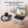 2 Headphone Ear Pads,Comfortable Cushions with Soft Protein Leather Memory Foam for AW920H Headset view 4