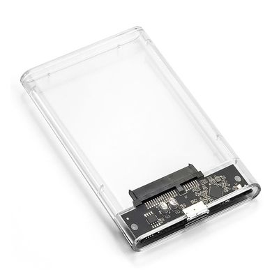 2.5inch USB 3.0 2.0 to SATA III Mechanical Hard Disk Enclosure Max 6TB Support UASP Tool-Free for Laptop SATA HHD (USB2.0 to SATA Transparent, 2.5in)