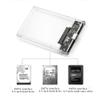 2.5inch USB 3.0 2.0 to SATA III Mechanical Hard Disk Enclosure Max 6TB Support UASP Tool-Free for Laptop SATA HHD (USB2.0 to SATA Transparent, 2.5in) view 3