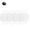 4 Pack for Tile by Life360 Mate (2024) Bluetooth Tracker Case,Shockproof,BOVUGAC Collar Model with 2cm Cut-Out Silicone Case Cover for Tile Mate (2024) for Pets-White view 1
