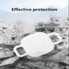 4 Pack for Tile by Life360 Mate (2024) Bluetooth Tracker Case,Shockproof,BOVUGAC Collar Model with 2cm Cut-Out Silicone Case Cover for Tile Mate (2024) for Pets-White view 2