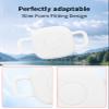 4 Pack for Tile by Life360 Mate (2024) Bluetooth Tracker Case,Shockproof,BOVUGAC Collar Model with 2cm Cut-Out Silicone Case Cover for Tile Mate (2024) for Pets-White view 4