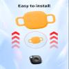 2 Pack for Tile by Life360 Mate (2024) Bluetooth Tracker Case,Shockproof, BOVUGAC Collar Model with 2 cm Cut-Out Silicone Case Cover for Tile Mate (2024) for Pets-Orange view 4