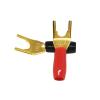 20Pcs Gold Plated Solderless Speaker Cable Banana Y Spade Terminal Connector(10Red 10Black) view 2