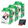 Fujifilm Instax Mini Instant Camera Film (60 Photo Exposure) Bundle with 6AVE Microfiber Cleaning Cloth view 1