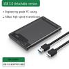 AoQhir 2.5inch USB 3.0 2.0 to SATA III Mechanical Hard Disk Enclosure Max 6TB Support UASP Tool-Free for Laptop SATA HHD (USB3.0 to SATA Black, 2.5in) view 2
