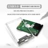 AoQhir 2.5inch USB 3.0 2.0 to SATA III Mechanical Hard Disk Enclosure Max 6TB Support UASP Tool-Free for Laptop SATA HHD (USB3.0 to SATA Black, 2.5in) view 4