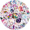100 Pcs Unicorn Stickers, Cute Rainbow Unicorn Waterproof Aesthetic Vinyl for Helmet, Laptop, Phone, Water Bottle, Luggage, Teens Adult view 1
