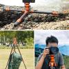 Vikye Carbon Fiber Tripod Lightweight Camera Tripod Hydraulic Head, Load Up to 60kg, Quick Setup for Arca Standard Port, Panoramic Ball Head, Travel Photography view 4