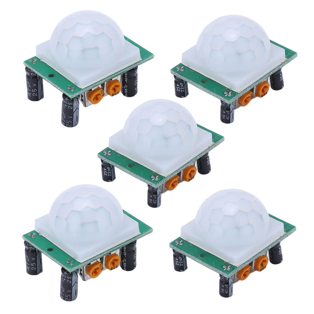 5Pcs PIR Infrared Sensor Module PCB, Sensitive Stable Accurate Human Motion Detector for Alarm System, DC4.520V, Anti Interference