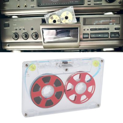 Reel to Reel Tape for Cassette Recorder: 46 Minutes Aluminum Blank Cassette for Professional Music Recording, DIY Homemade Reel to Reel Tape Empty Cassette (Red)