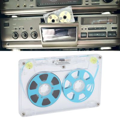Reel to Reel Tape for Cassette Recorder: 46 Minutes Aluminum Blank Cassette for Professional Music Recording, DIY Homemade Reel to Reel Tape Empty Cassette (Blue)