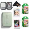 Fujifilm INSTAX Mini Link 3 Smartphone Printer with INSTAX Mini Instant Film and Sunshine Microfiber Cleaning Cloth... (2 Twin Pack (40 Sheets), Sage Green) view 1