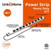 9 Outlets 2 USB Heavy Duty Metal Socket Power Strip,10-Foot Long Extension Cord with Circuit Breaker. Mounting Brackets Included, Workshop/Industrial use view 2