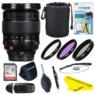 Fujifilm Fujinon XF 16-55mm F2.8 R LM WR Lens with BuzzPhoto Accessories (Pro Bundle)