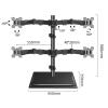 CAOJLjiaxiang-2012 Monitor Arm Quad Monitor Mount Stand, Fully Adjustable Free-Standing Monitor Desk Mount, fits 4 Monitors up to 40 Inch, Holds up to 19.8lbs per Screen Monitor Mount view 2