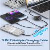 100W Multi Charging Cable, Retractable iPhone Charger Cord Compact for Travel, 4FT 6-in-1 Retractable Fast Charging Adapter with USB C/Lightning/Micro USB Ports for iPad Pro 2024/iPhone 15 14 FX3 view 4