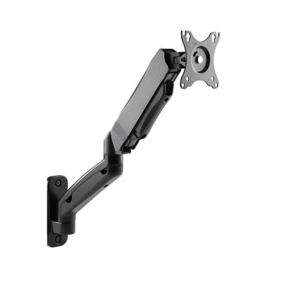 CAOJLjiaxiang-2012 Monitor Arm Wall Mounted Single Monitor Arm for Max 32 Inch Screens, Fully Adjustable Gas Spring Monitor Mount Holds 2.2-19.8lbs, VESA 75x75mm/100x100mm, Black Monitor Mount