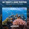 AKASO EK7000 Pro 4K30fps 20MP Action Camera EIS Ultra HD 131FT Waterproof Underwater Camera with Mini Selfie Stick Tripod and Carrying Case Helmet Accessories Kit Bundle view 2