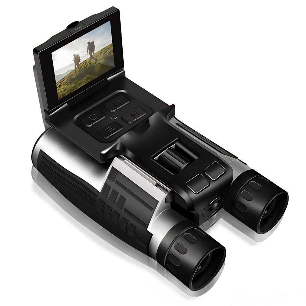 2.4 Digital Binoculars with Camera for Adults, 12x32 2.5K 48MP 8X Digital Zoom Video Photo Recorder for Bird Watching Concerts and Games