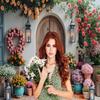 10x8ft Spring Flower Backdrop for Women Girls Rustic Wood Door Dreamlike Spring Garden Photography Background Easter Party Decorations Birthday Portrait Photoshoot Photo Props view 4