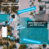 Herdio 8" Outdoor Rock Bluetooth Speakers IPX7 Waterproof Wired Max Power 1200 Watt All Weather for Deck Pool Backyard Patio Garden (2 Pair Black) view 4