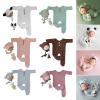 Baby Photoshoots Props Bear Outfit Knit Hat Romper Plush Dolls Set Photo Posing Props Newborn Photography Props Bodysuit view 2