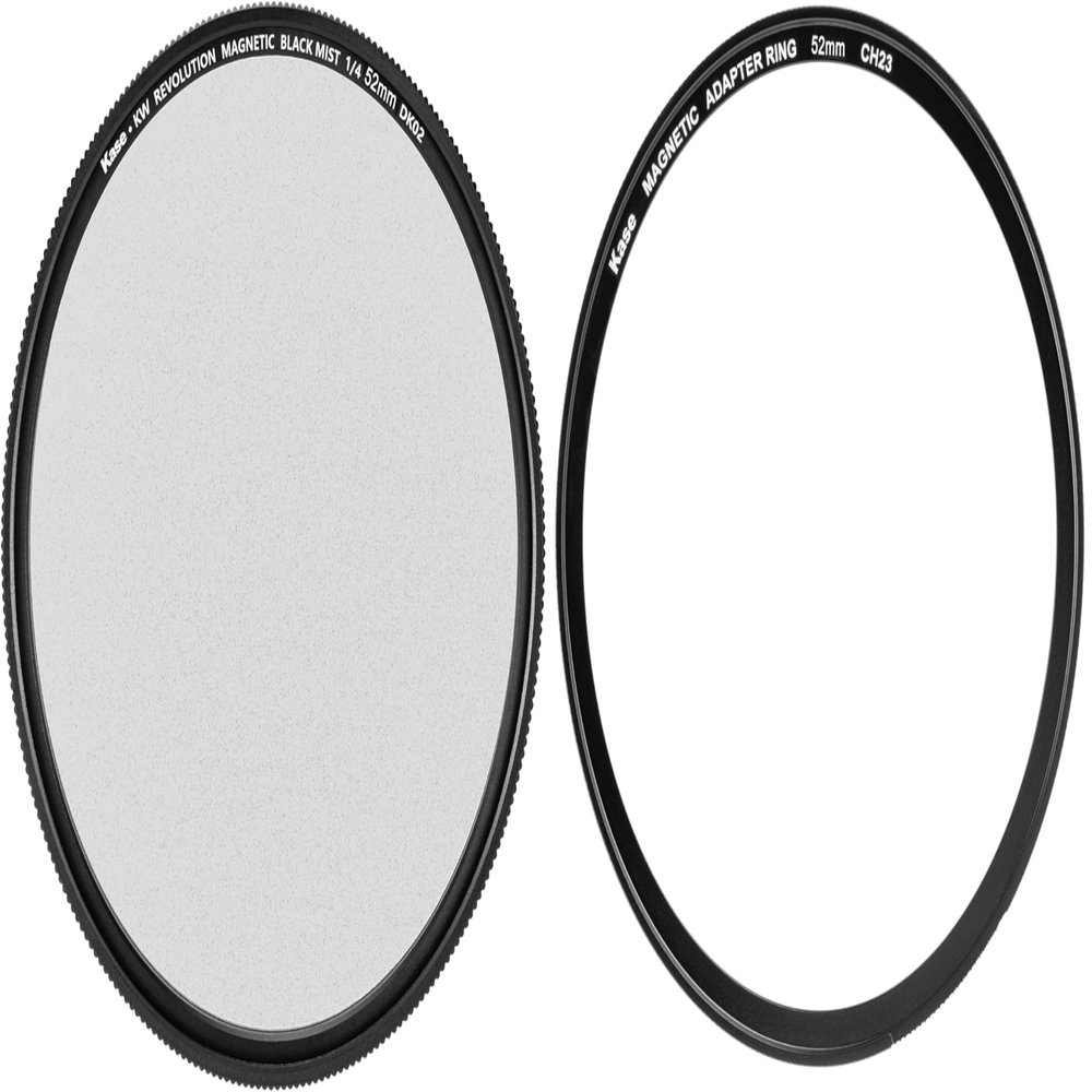 Kase Magnetic Black Mist 1/4 Soft Focus Optical Glass Filter Incl Adapter Revolution/Skyeye Compatible (52mm)