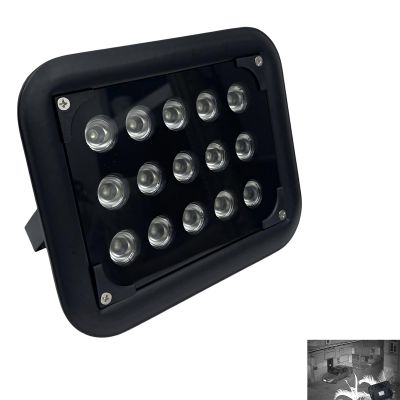 IR Illuminator for CCTV Security Cameras,12V ir Light 15 LED Infrared Illuminator Lights, Rainproof, Automatic Switch at Night (15-lamp IR Illuminator Aluminum)