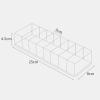 FLEXMAN Charger Organizer, Plastic Cable Organizer Box, Transparently Data Cable Storage Box, Multigrid Design Cord Organizer Box for Home, School, Office Scenarios view 2