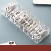 FLEXMAN Charger Organizer, Plastic Cable Organizer Box, Transparently Data Cable Storage Box, Multigrid Design Cord Organizer Box for Home, School, Office Scenarios view 3