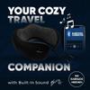 ARniwer Bluetooth Music Semicircular Neck Pillow Wireless Bluetooth Speaker Suitable Airplane,Bus,Train,Car,Office,and Outdoor Camping for Sleeping, Resting The Best Travel Essentials. (Black) view 4