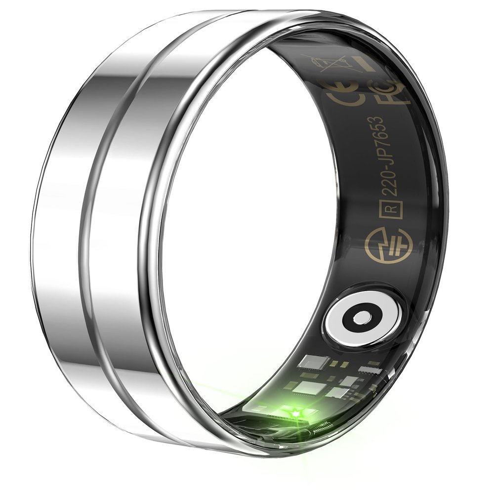 Smart Ring for Men Women Ultra Thin Fitness Ring Heart Rate Monitor Sleep Ring Health Tracker Pedometer Step Counter Smart Rings for Android & iOS