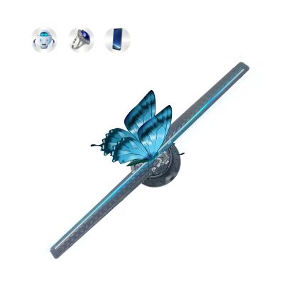 3D Hologram fan, 15.74" 3D Holographic Projection Fan LED Light Beads Naked Eye Holographic Fan WiFi Projector For1080P Real Time Live Stream for Business Store Signs, Bar, Casino, Party(WiFi Version)
