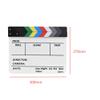Acrylic Film Clapper Board, Professional Film Movie Clapboard, 27x30cm White Film Slate Clapperboard for Films, TV Shows, Photography view 2