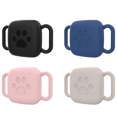 Feigand 4 Pack Case Tile Mate 2024 Tracker, Soft Silicone Holder Anti-Scratch Finder Protective Cover with Carabiner Accessories for Dog, Cat, Pets Collar (Black+White+Purlple+Pink)