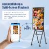 QIXZOCV MWE 43 Inch Mobile Digital Signage Display Touchscreen Kiosk with Flight Case, Portable LCD Screen with Screen Mirroring App Publishing, Advertising Display Poster, Android OS view 4