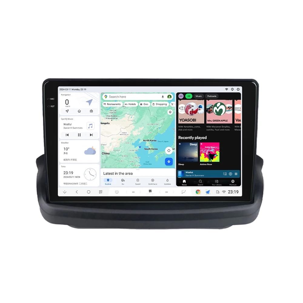 MekedeTech DUDUAUTO DUDU7 Car Dash Kit for Hyundai Rohens Coupe Genesis Coupe 2009-2011,9.5 inch CarPlay 2K 2000 * 12000 Touch Screen Stereo Navigation Head Unit,12G RAM 512G ROM