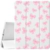 JOYLAND Girly Bow Pad Case White Case for iPad 10th Generation Case 10.9 Inch 2022,With Pencil Holder-Auto Wake/Sleep,Anti-Scratch Shockproof Premium Folio Stand Case for 10.9 inch case view 1