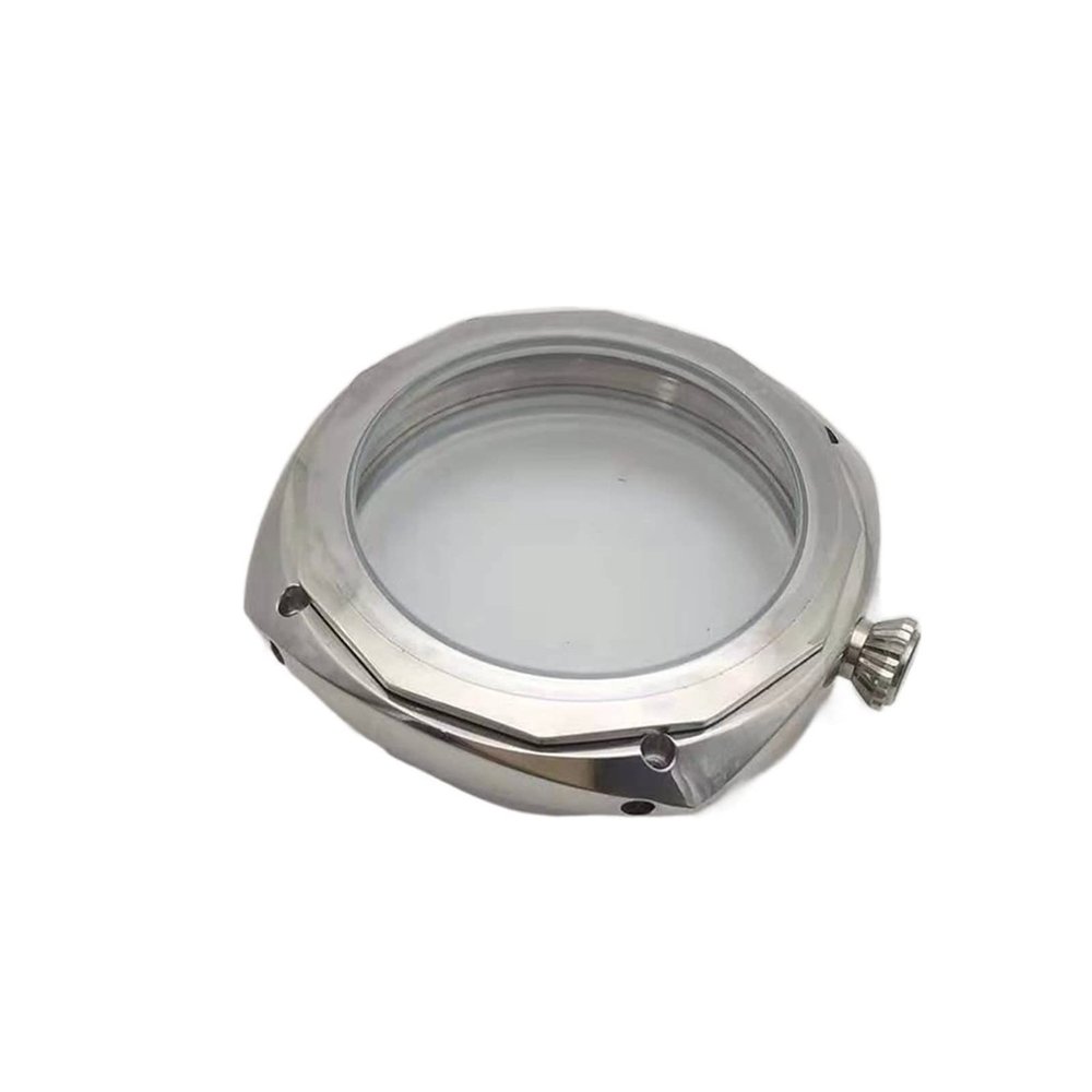 LFVFGHARAL 45mm Stainless Steel Watch Shell For ST36 Hand-Winding Polished Watch Case For ETA 6497/6498 Movement watch case