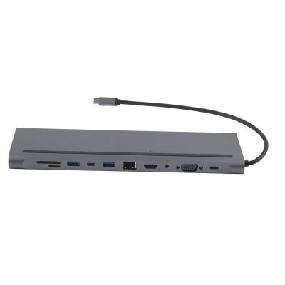 11 in 1 USB3.1 Type C Hub Dock with, Card Reader Multi Functional Adapter