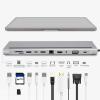 11 in 1 USB3.1 Type C Hub Dock with, Card Reader Multi Functional Adapter view 2