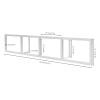 Wall Mount 34 Inch Media Storage Rack CD DVD Organizer Metal Shelf Cube Storage Multifunctional Media Shelf and Video Game Organizer for Store CDs, DVDs and Books view 2